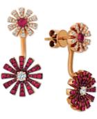 Le Vian Certified Ruby (9/10 Ct. T.w.) & Diamond (5/8 Ct. T.w.) Earring Jackets In 14k Rose Gold