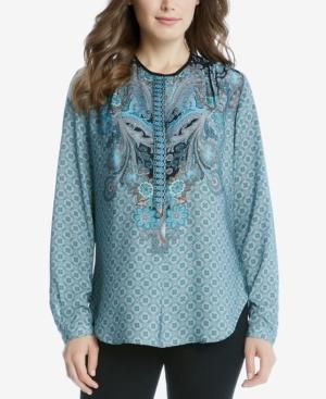 Karen Kane Border-print Blouse