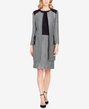 Tahari Asl Textured Topper Jacket
