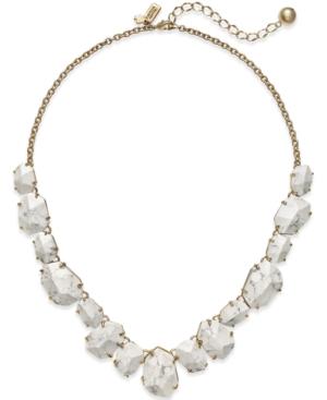 Kate Spade New York 12k Gold-plated Faceted Stone Frontal Necklace