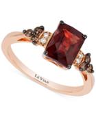 Le Vian Chocolatier Garnet (1-2/3 Ct. T.w.) And Diamond (1/6 Ct. T.w.) Ring In 14k Rose Gold, Only At Macy's