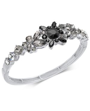 I.n.c. Silver-tone Crystal Bangle Bracelet, Created For Macy's