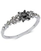 I.n.c. Silver-tone Crystal Bangle Bracelet, Created For Macy's