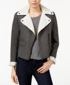 Armani Exchange Faux-fur-trim Bomber Jacket