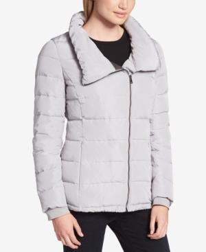 Dkny Asymmetrical Packable Puffer Coat