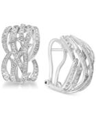 Effy Diamond Braid Drop Earrings (1-1/8 Ct. T.w.) In 14k White Gold
