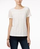 Charter Club Crochet Lace Pullover Top, Only At Macy's