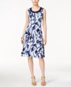 Jm Collection Printed Sleeveless Dress, Only At Macy's