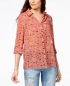 Style & Co Studded Utility Blouse, Created For Macy's