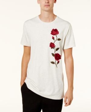American Rag Men's Long Length Rose Embroidered T-shirt, Created For Macy's