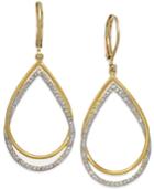 Victoria Townsend Diamond Teardrop Earrings In 18k Gold Over Sterling Silver (1/4 Ct. T.w.)