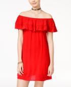 Speechless Juniors' Ruffled Off-the-shoulder Dress, A Macy's Exclusive