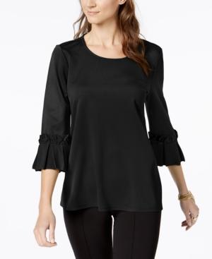Alfani Pleated Bell-sleeve Tunic, Created For Macy's