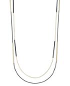 Inc International Concepts Gold-tone Jet Layer Necklace, Created For Macy's