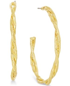 Alfani Diamond-cut Twist Hoop Earrings