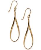 Giani Bernini Twisted Oval Drop Earrings In 18k Gold-plated Sterling Silver, Created For Macy's