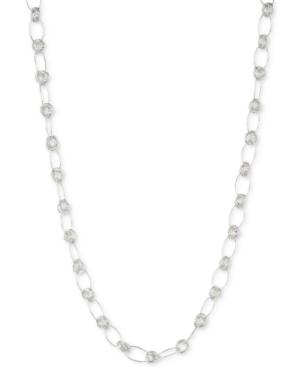 Anne Klein Silver-tone Textured Multi-link Collar Necklace