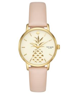 Kate Spade New York Women's Metro Nude Leather Strap Watch 34mm