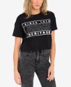 Jordache Kimberly Rhinestone Logo Graphic Cropped T-shirt