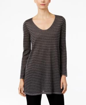 Eileen Fisher Striped Scoop-neck Tunic