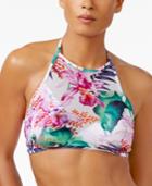 Tommy Bahama Orchid Canopy High-neck Illusion Bikini Top Women's Swimsuit