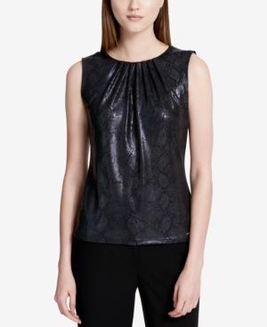 Calvin Klein Pleated Metallic Shell