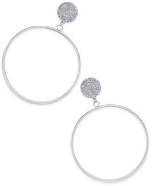 Thalia Sodi Pave Drop Hoop Earrings, Created For Macy's