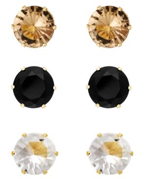 Thalia Sodi Gold-tone Neutral Palette Stone Stud Earring