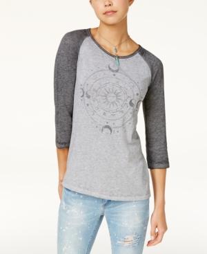 Hybrid Juniors' Mystical Chart Graphic T-shirt