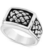 Scott Kay Men's Weave-look Ring In Sterling Silver