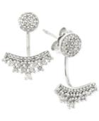 Wrapped Diamond Ear Jackets (1/4 Ct. T.w.) In 10k White Gold, Created For Macy's