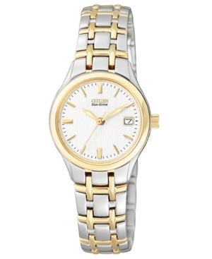Citizen Watch, Women's Eco-drive Two Tone Stainless Steel Bracelet 25mm Ew1264-50a