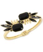 Inc International Concepts Gold-tone Jet Stone Hinge Bracelet, Only At Macy's