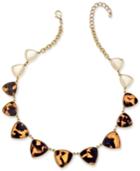Charter Club Gold-tone Tortoiseshell-look Statement Necklace, Only At Macy's