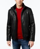 Calvin Klein Men's Faux-leather Faux-fur Lined Jacket, A Macy's Exclusive Style