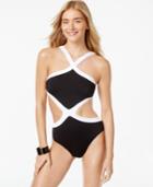 Kenneth Cole Colorblocked Monokini One-piece Swimsuit Women's Swimsuit