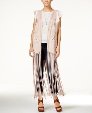 Jessica Simpson Tasmania Fringe Maxi Vest