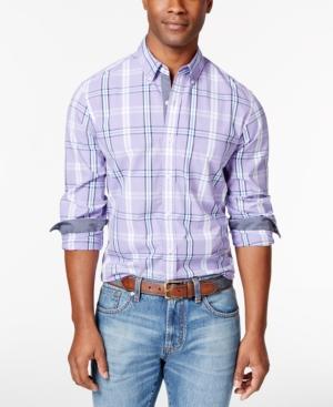 Club Room Men's Plaid Long-sleeve Shirt, Only At Macy's