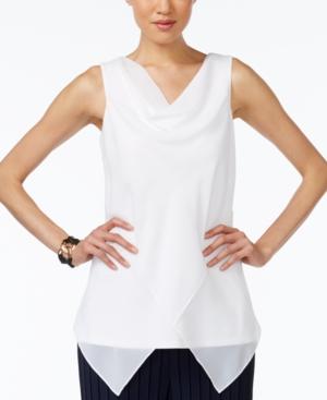 Alfani Cowl-neck Chiffon Top, Only At Macy's