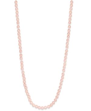 Charter Club Silver-tone Pink Imitation Pearl (8mm) Long Length Strand Necklace, Only At Macy's