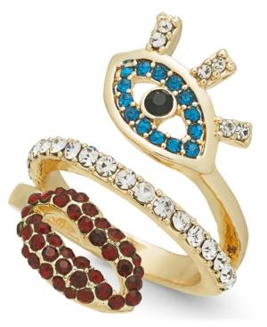 Thalia Sodi Gold-tone Crystal Evil Eye & Lip Ring, Created For Macy's