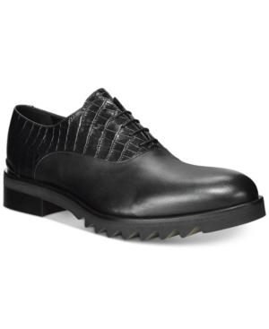 John Galliano Mixmedia Plain Toe Lug Sole Oxfords Men's Shoes