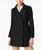 Anne Klein Double-breasted Wool-blend Peacoat
