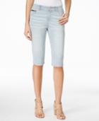 Inc International Concepts Striped Indigo Wash Bermuda Shorts, Only At Macy's