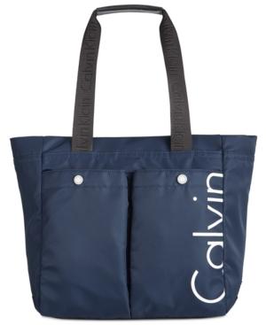 Calvin Klein Dressy Nylon Logo Tote