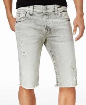 True Religion Men's Rocco Skinny-fit Destructed Cotton Shorts
