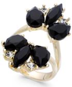 Inc International Concepts Rose Gold-tone Stone And Crystal Split Ring, Created For Macy's