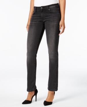 Calvin Klein Jeans Broke Black Wash Straight-leg Jeans