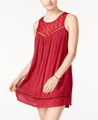 City Studios Juniors' Lattice-back Shift Dress