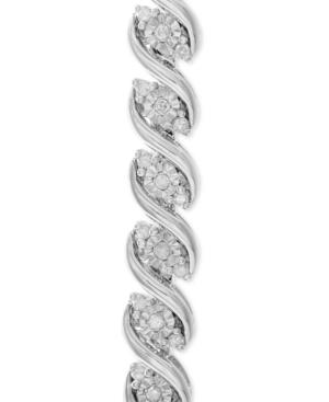 Diamond Twist Bracelet (1 Ct. T.w.) In Sterling Silver